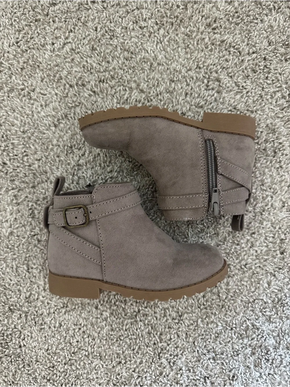 Girls Ankle Boots Bundle Size 9 Fall booties Old Navy Black & Taupe Suede